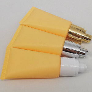 50g Matte Yellow Airless Pump Tube BB Cream White Pump Cosmetic Squeeze Tube Eye Cream Sunscreen <strong>Container</strong> Airless <strong>Soft</strong> Tube - Product Image 3