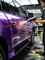 Film TPU PPF couleur violet impérial métallisé auto-cicatrisant, résistant aux UV, anti-rayures, anti-décoloration, installation facile, carrosserie automobile personnalisée