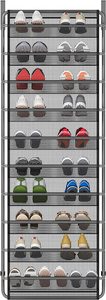 Hàng Mới Về Giá Để Giày Đen Treo Cửa 10 Tầng Giá Xếp Giày Bằng Sắt Đơn Giản - Product Image 2