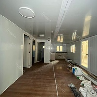 Casa Contenedor de Acero Ligero de 2 Dormitorios a Prueba de Huracanes, con Pared de Cortina de Vidrio, de Alta Calidad, Precio de Fábrica, la Más Vendida