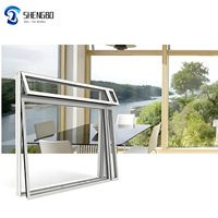 Fenêtre à Levier Moderne de Luxe en Alliage d'Aluminium Haute Résistance au Vent, Ouverture Automatique, Utilisation Extérieure, Lamelles Verticales, Villa, Cuisine