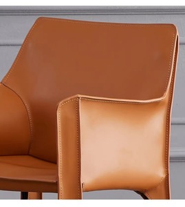 Fauteuil en cuir écologique de style contemporain moderne, mobilier italien, pour hôtel, appartement, salon, salle à manger - Product Image 6