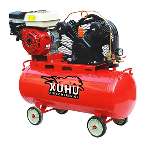 Compressore d'Aria a Pistoni Lubrificato da 6,5 CV e 200 L di Alta Qualità all'Ingrosso con Motore a Benzina Raffreddato ad Aria - Product Image 1