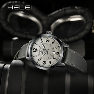 Nuevo reloj de cuarzo Xiyin para hombre, de cuero genuino, resistente al agua, muy vendido. - Product Image 3