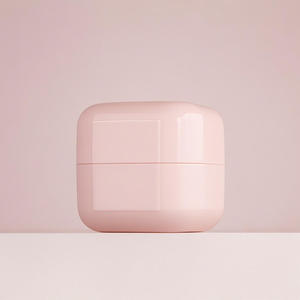 Tarro de Crema y Mascarilla Facial de Plástico Ecológico de Pared Gruesa con Tapa de Rosca de PP Reciclado de Forma Cuadrada con Espátula - Product Image 3