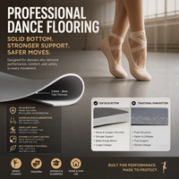 Revêtement Nano PVC Marley Dance Flooring Roll, absorption des chocs, antidérapant, sol en vinyle pour salle de danse, salle d'entraînement