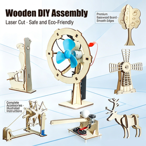 Kit de Experimentos Científicos de <span class=keywords><strong>Madera</strong></span> para Hacerlo Tú Mismo, Juego de Modelos Educativos, Juguete de Manualidades STEM para Niños y Estudiantes - Product Image 3