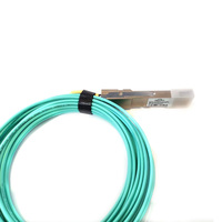 Kabel Optik Aktif AOC QSFP56 ke QSFP56 Berkualitas Tinggi 200G, Panjang Sesuai Pesanan 1M 2M 3M 5M 10M OM2 OM3, Laris Terjual