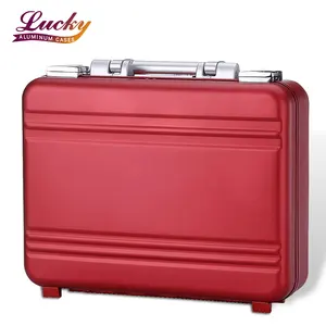 High Fashion Aluminum Case Metal Briefcase Aluminum Attache Case Laptop Briefcase Carrying Case Portable