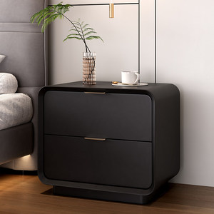 Table de chevet multifonctionnelle en bois massif de style nordique 2026 avec deux tiroirs, personnalisable - Product Image 3