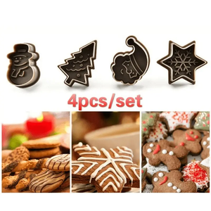 ชุดตัดคุกกี้พลาสติก 4 ชิ้น ลายคริสต์มาส แบบกดสปริง สำหรับทำขนมอบ - Product Image 6