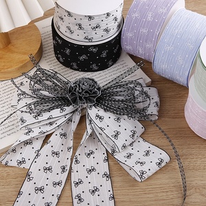 Nastro di <span class=keywords><strong>Tulle</strong></span> a pieghe con nodo a farfalla per bambini fai da te accessori per capelli fatti a mano cappello per scarpe da regalo Bouquet decorazioni per molteplici usi - Product Image 1