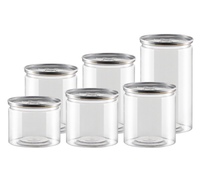 Pot à épices hermétique transparent en plastique PET 10oz 16oz pour le stockage des aliments-pour salade sucre collation bonbons biscuit chocolat stockage