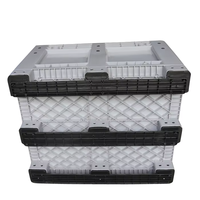 Caisse palette en plastique solide QS pour le stockage d'eau et de fruits de mer, usage industriel intensif