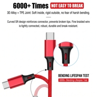 Kabel Data Pengisian Daya 4 in 1 Nylon Braided Micro Type-C L Multi Interface untuk Ponsel Tablet Perjalanan Kantor Rumah Grosir