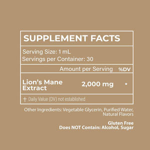 Oem Odm Private Label 2000Mg Leeuwenmanen Champignon <span class=keywords><strong>Extract</strong></span> Tinctuur Druppels Supplement Voor Geheugenfocus Duidelijkheid Voor Volwassenen - Product Image 2