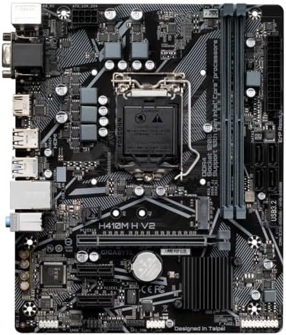 Gigabyte H410M H V2 ATX Motherboard Supports Intel Core 10th 2933MHz DDR4 (OC) 1xPCIe 3.0 GbE LAN USB 3.2 Gen 1 New AMD Desktop