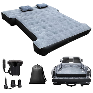 Matelas Gonflable de Voyage Grand Format en PVC Floqué pour Tente, Camping, Camion - Pliable - Product Image 2