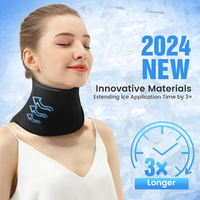 Compresse de gel réutilisable pour le cou - Compresse chaude et froide améliorée pour le cou, soulagement de la douleur, des gonflements et des entorses