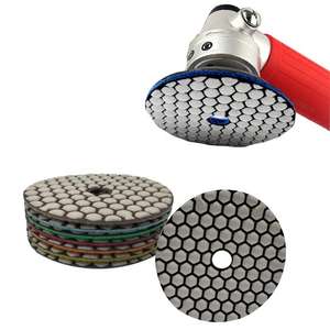 4 इंच 100 मिमी ड्राई पॉलिशिंग पैड डायमंड राल बॉन्ड अपघर्षक + संगमरमर ग्रेनाइट और कंक्रीट पॉलिश के लिए डिस्क - Product Image 4