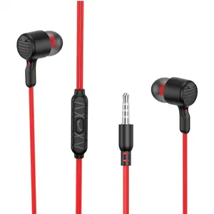 Earphone universal berkabel harga pabrik headphone in-Ear dengan headset sport Stereo mikrofon dengan colokan 3.5mm