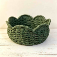 Panier en osier naturel avec poignée et doublure en coton, panier de rangement en rotin fait main pour la décoration de la maison, la cuisine et les cadeaux