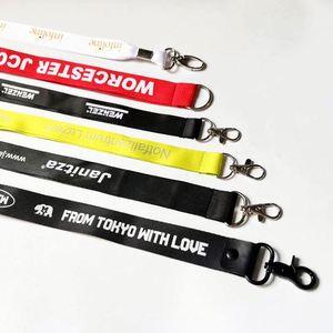 Wholesale Fashion Designer Wrist Bulk Custom LOGO Color Fabric Woven Embroidered <b>Lanyards</b> Keychain <b>Lanyard</b> with Clasp Lobster - Product Image 2