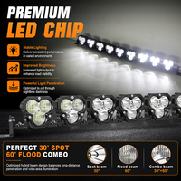 Kit de barre lumineuse LED connectable de 41 pouces 216W, faisceau combiné blanc, éclairage de toit tout-terrain pour camion 4x4, VTT, UTV