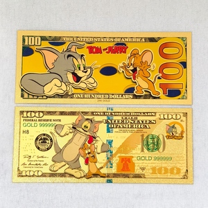 Colección de Billetes de Oro Clásicos de <span class=keywords><strong>Tom</strong></span> y <span class=keywords><strong>Jerry</strong></span>, 5 Piezas, Dinero Conmemorativo de Dibujos Animados, Perfecto para Regalos y Decoración del Hogar - Product Image 5