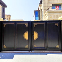 Porte battante automatique en alliage d'aluminium, design moderne, pour extérieur, hôpital, industrie, appartement, entrepôt, hôtel, anti-corrosion, durable
