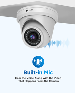Caméra IP de sécurité PoE 4COVR 5MP, vision nocturne IR, caméra dôme de surveillance, détection intelligente AI des personnes/véhicules, compatible avec <span class=keywords><strong>NVR</strong></span> - Product Image 3