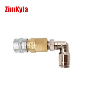 Conector Rápido de Cobre y Latón Pulido HPA (US) 2302 para Herramientas Neumáticas de 6.35mm (1/4") OD, Color Plata+Dorado - Product Image 3