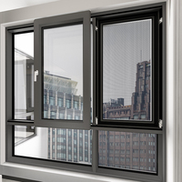 Ventana y puerta de aluminio de vidrio de bajo precio con marco de aleación de aluminio Panel esmaltado triple doble laminado templado deslizante