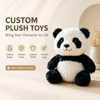Animaux en peluche personnalisables, super doux, en coton PP, panda en peluche, jouet en peluche, poupée, logos brodés, animaux en peluche personnalisés