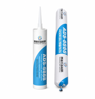 Mastic silicone neutre monocomposant flexible pour joints de murs-rideaux, joint d'étanchéité non structurel, 590 ml, format saucisse