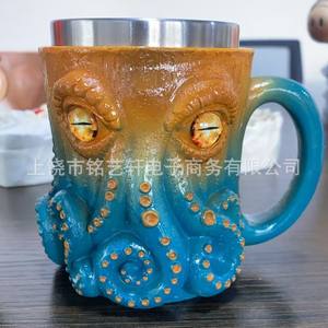 Mug en résine requin blanc Jaws 50e anniversaire, cadeau artisanal transfrontalier - Product Image 3