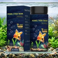 Bâtonnets de test d'eau 7-en-1 pour bassin et aquarium, bandelettes de test d'eau 7-en-1 pour aquarium W-7