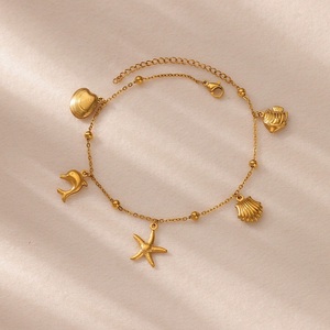 Cheville en acier inoxydable couleur or avec breloque dauphin pour femme, vente en gros, bijoux de plage, stock disponible, faible MOQ, fournisseur - Product Image 6
