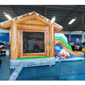 Castillo inflable navideño con tobogán, combo comercial, brincolín inflable para niños - Product Image 2