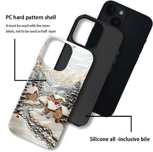 เคสโทรศัพท์กันกระแทก 2-in-1 TPU+PC ลายคริสต์มาส 'Cabin After a Heavy Snow' ป้องกันการตกกระแทก - Product Image 4