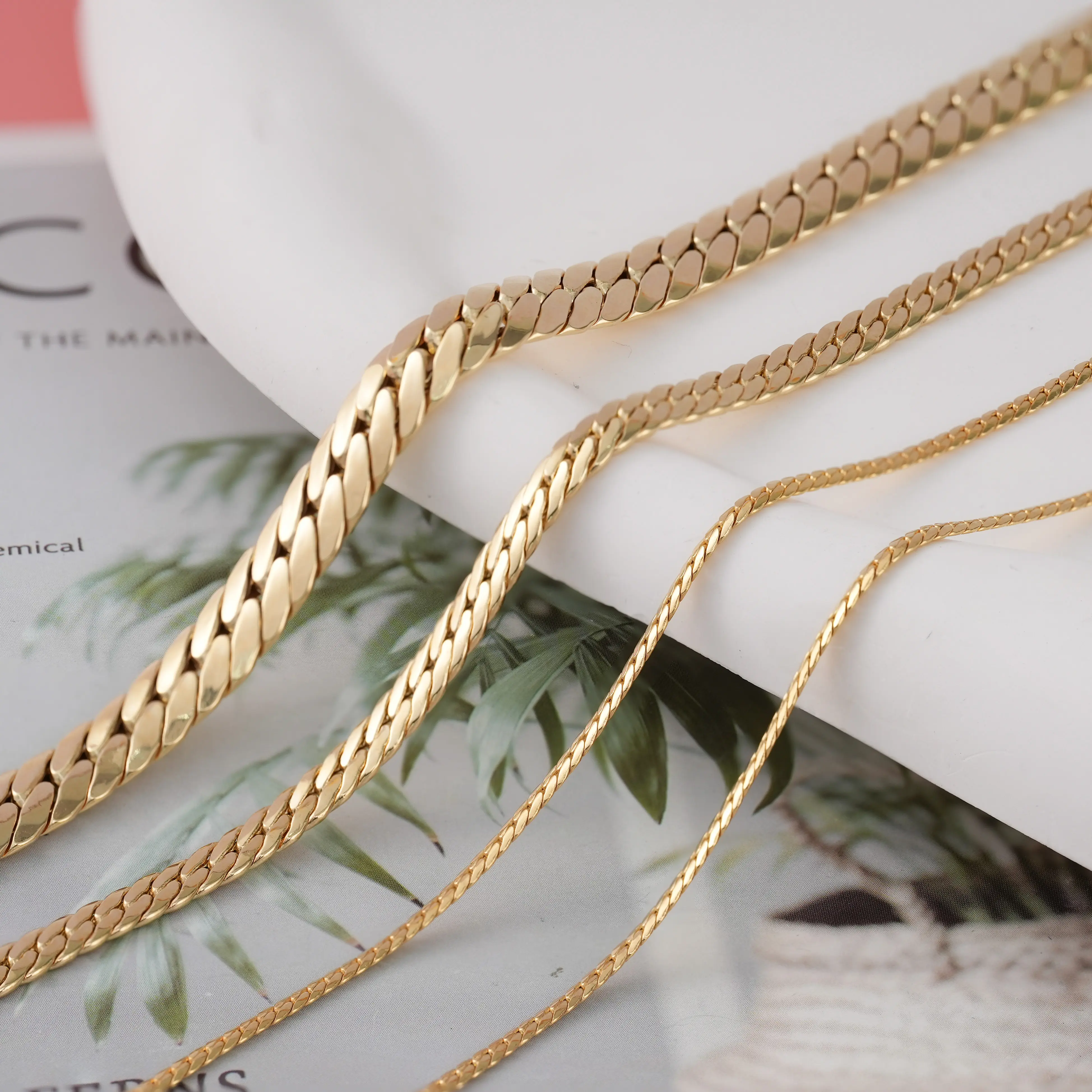PCX Jewelry 7MM 10MM Pure 18K Real Yellow Gold Au750 Hiphop Sterling Miami Italian Cuban Link Curb Chains Men Wholesale