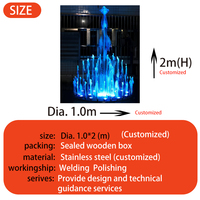 Fontaine musicale dansante à LED en acier inoxydable 304 de haute qualité, sur mesure, pour l'extérieur, avec un design moderne et une garantie d'un an