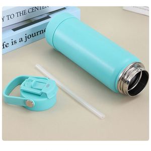 Custom Logo 1L Stainless Steel Insulated Vacuum <b>Flask</b> 32oz Powder Coated Sports Camping Water Bottles <b>2</b>-in-1 Straw and Spout Lid - Product Image 5