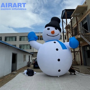 Büyük boy Xmas festivali dekorasyon şişme beyaz kardan adam, şişme dev kardan adam maskot balon - Product Image 1