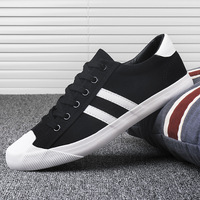 Vente en gros de chaussures en toile décontractées et classiques en caoutchouc de haute qualité avec logo à lacets pour hommes blancs