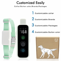 Lot de 2 colliers de dressage pour chien sans choc, en nylon plastique, portée de 300 m, 200 jours d'autonomie, pour le dressage de deux chiens