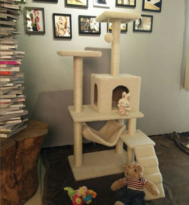 Commercio all'ingrosso di animali prodotti del negozio big <span class=keywords><strong>cat</strong></span> tree house torre con muuse giocattoli per petty amore gatto arrampicata sport casa dell'animale domestico - Product Image 5