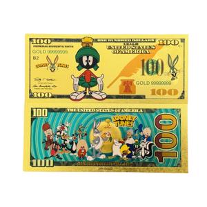 Billete <span class=keywords><strong>de</strong></span> Banco <span class=keywords><strong>de</strong></span> Oro con Diseño <span class=keywords><strong>de</strong></span> Anime Americano Personalizado al por Mayor, Billete <span class=keywords><strong>de</strong></span> Dibujos Animados <span class=keywords><strong>de</strong></span> Bugs Bunny <span class=keywords><strong>de</strong></span> $<span class=keywords><strong>100</strong></span>, Apto para Colección Conmemorativa - Product Image 4