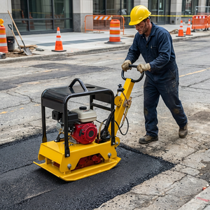 Compacteur à plaques vibrant de haute qualité C160T, à essence, pour asphalte et sols, avec déplacement bidirectionnel - Product Image 1