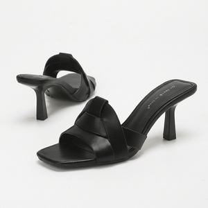1828-6 Méga Soldes d'Été Chaussons et Sandales à Talons Plein Air Couleur Unie Grande Taille pour <span class=keywords><strong>Femme</strong></span> Tendance Mode - Product Image 3